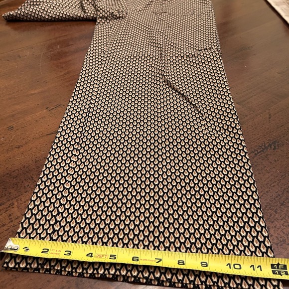 Jules & Leopold Geometric Print Wide Leg Pants Black Gold Beige Size Large - Picture 8 of 12